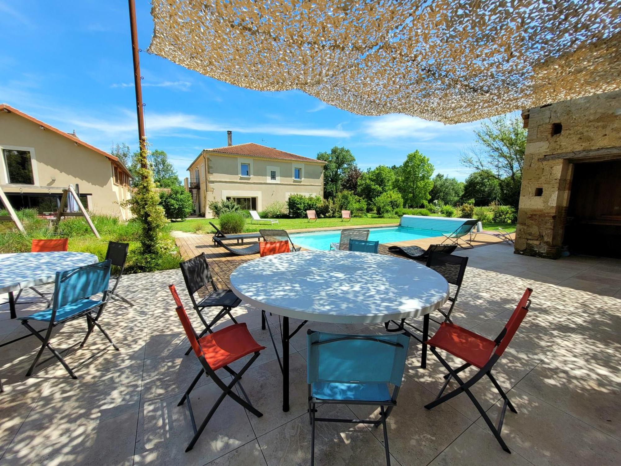 Gîte campagne famille 15 pers Piscine chauffée Jeux enfants Pétanque Saint-Sauvy Exterior foto